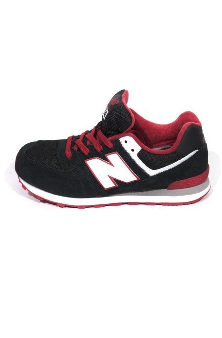 Tênis New Balance 574 Preto com Vermelho Feminino - NewSkull