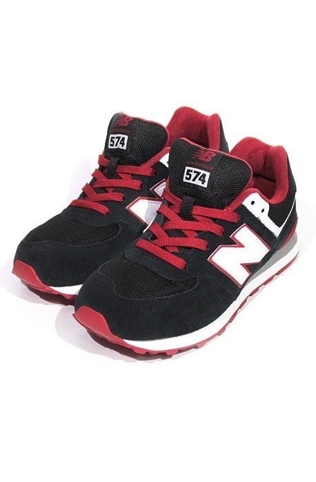 Tênis New Balance 574 Preto com Vermelho Feminino - NewSkull