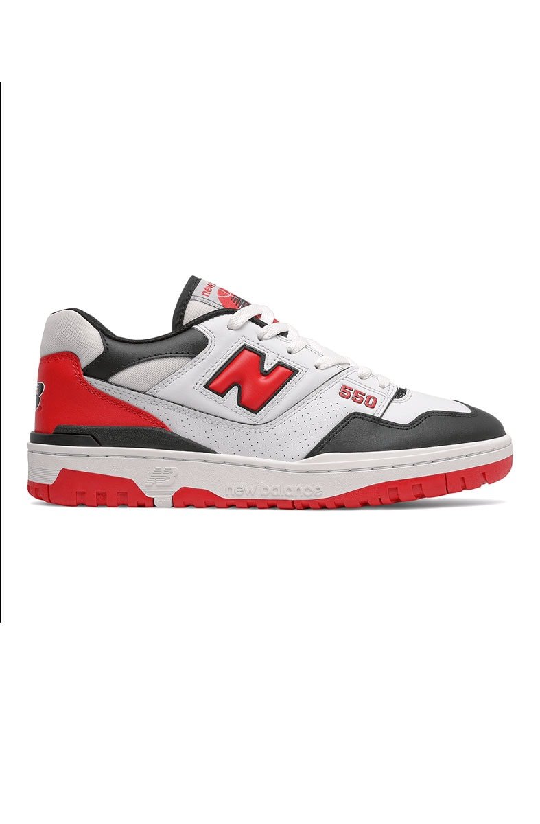 Tênis New Balance BB550HR1 Branco/Vermelho/Preto - NewSkull