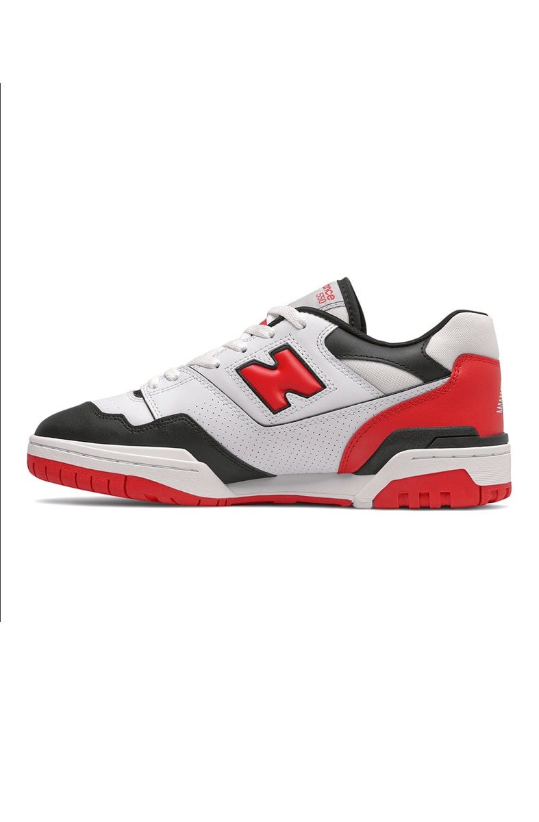 Tênis New Balance BB550HR1 Branco/Vermelho/Preto - NewSkull