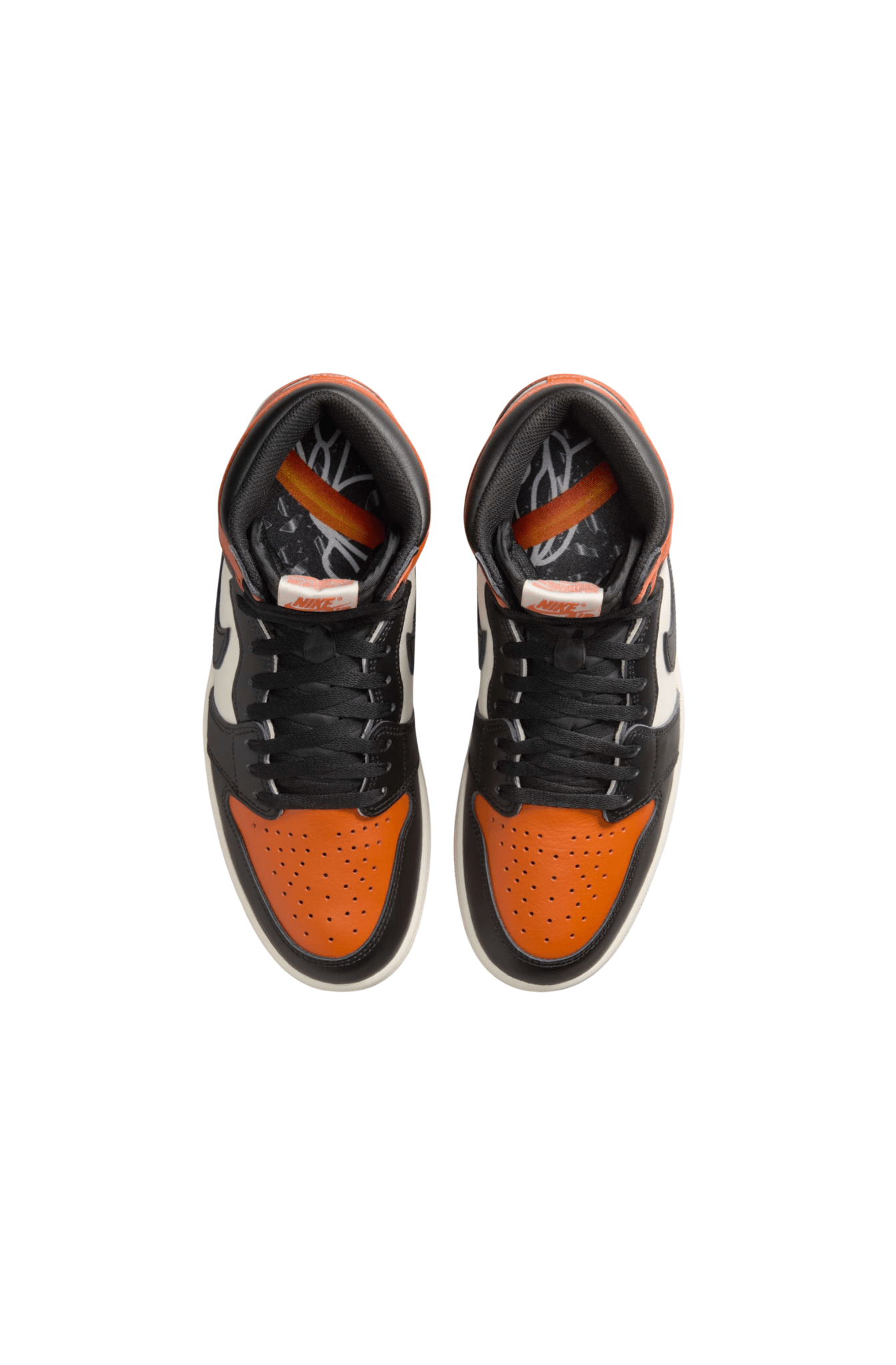 Tênis Nike Air Jordan 1 Retro High OG Shattered Backboard Preto/Branco/Laranja DZ5485 - 008 - NewSkull