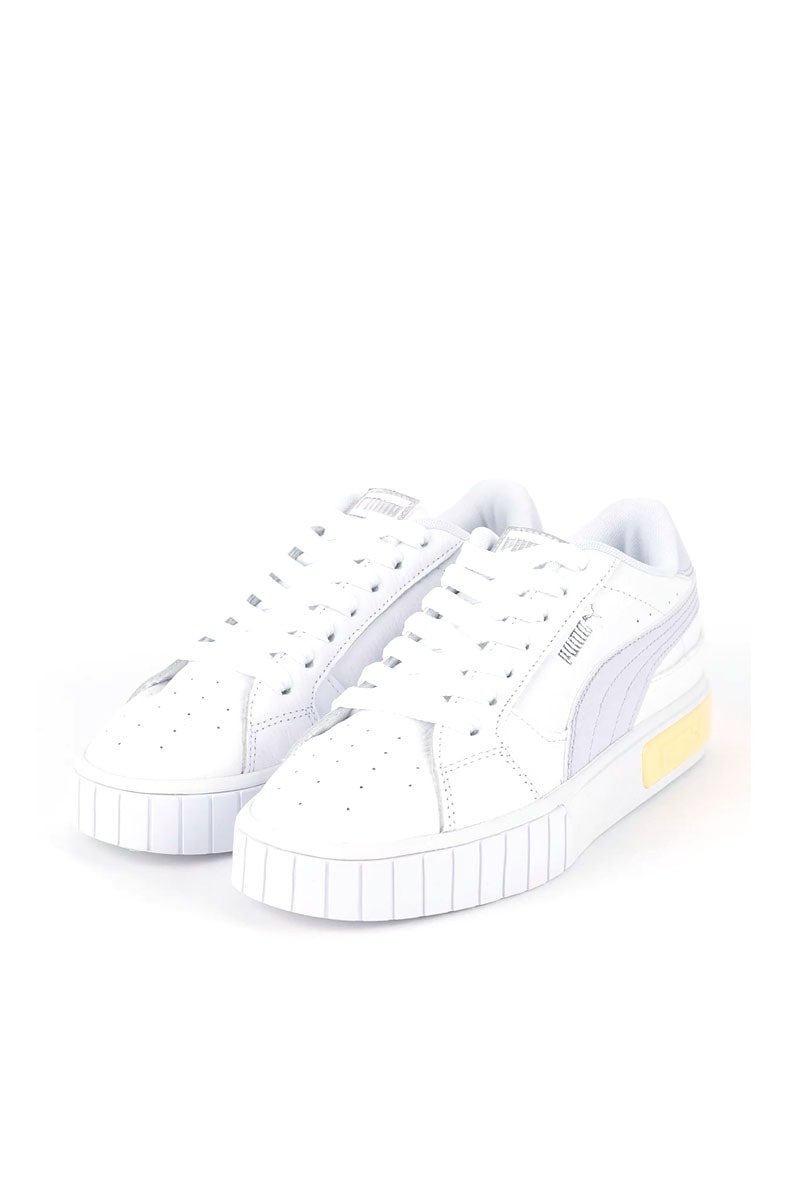 Tênis Puma Cali Star Feminino Branco/Lilás/Amarelo - NewSkull