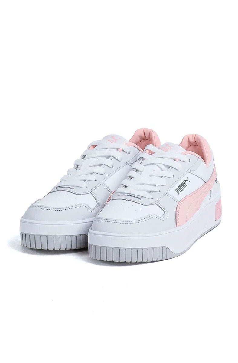 Tênis Puma Carina Street BDP Feminino Branco/Rose/Cinza - NewSkull