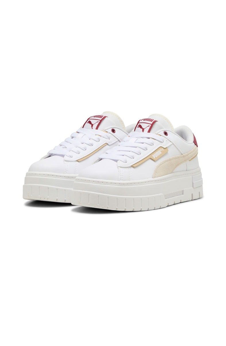 Tênis Puma Mayze Crashed Feminino Branco/Bordo 392495 - 10 - NewSkull