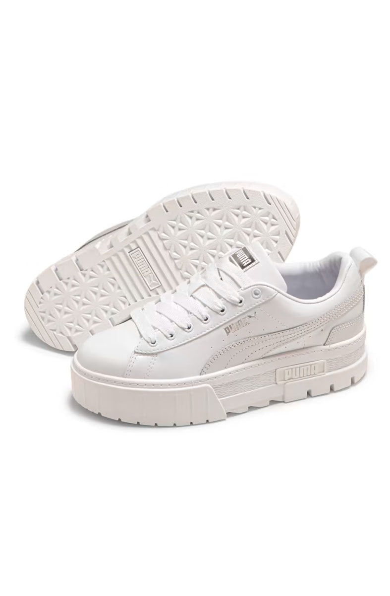Tênis Puma Mayze Glow Feminino Branco/Prata 394970 - 01 - NewSkull