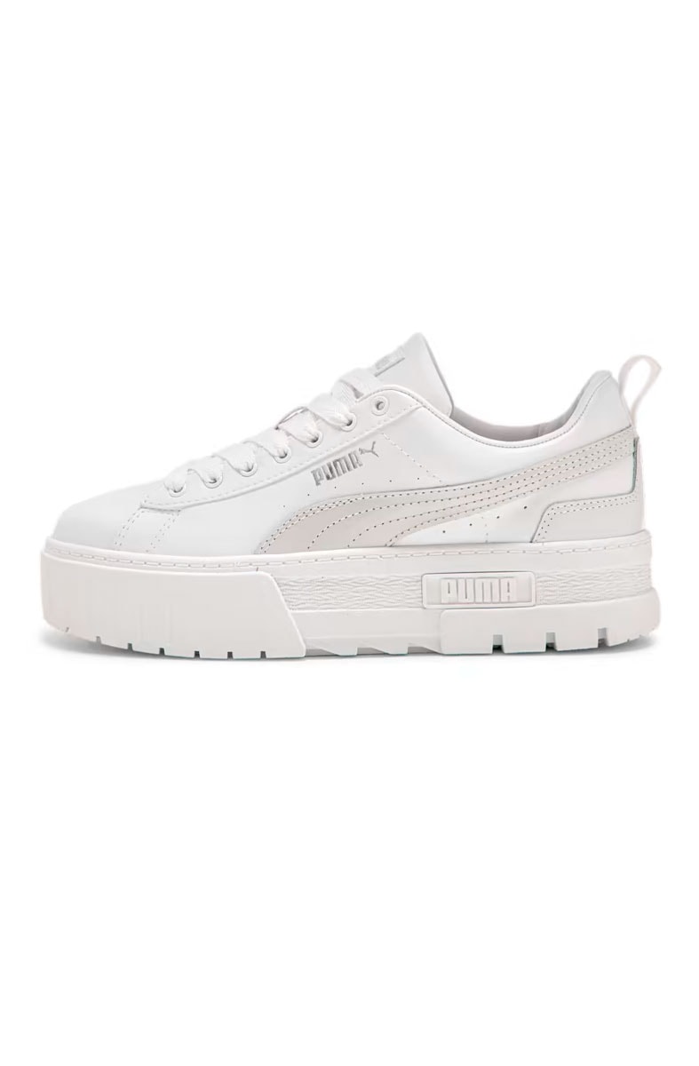 Tênis Puma Mayze Glow Feminino Branco/Prata 394970 - 01 - NewSkull
