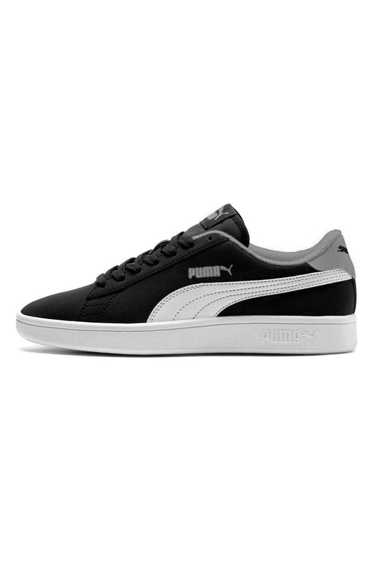 Tênis Puma Smash V2 Buck Jr Feminino Preto/Branco - NewSkull