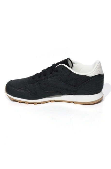 Tênis Reebok Classic Leather Exotics Black/Chalk Feminino Preto - NewSkull