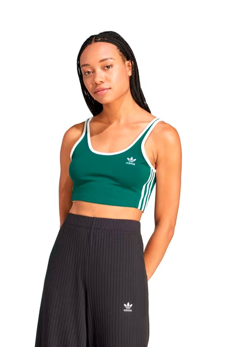 Top Adidas 3 - stripes Verde/Branco - NewSkull