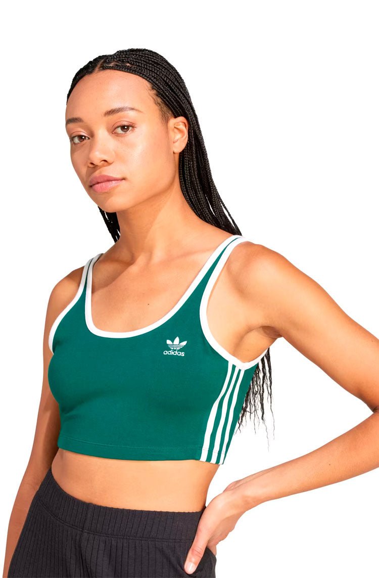 Top Adidas 3 - stripes Verde/Branco - NewSkull