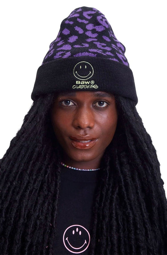 Touca Gorro Baw X Smiley Panther Preto - NewSkull