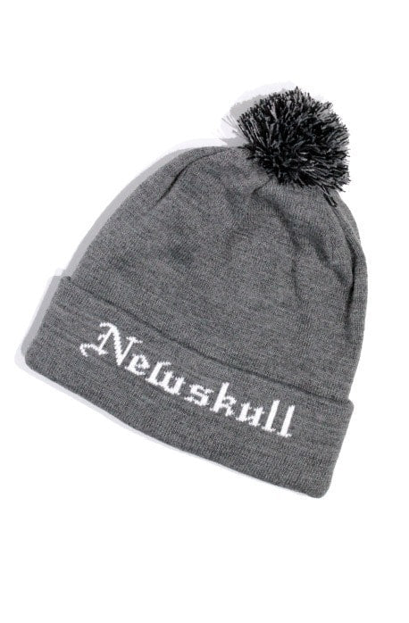 Touca Gorro NewSkull Cinza com Pompom - NewSkull