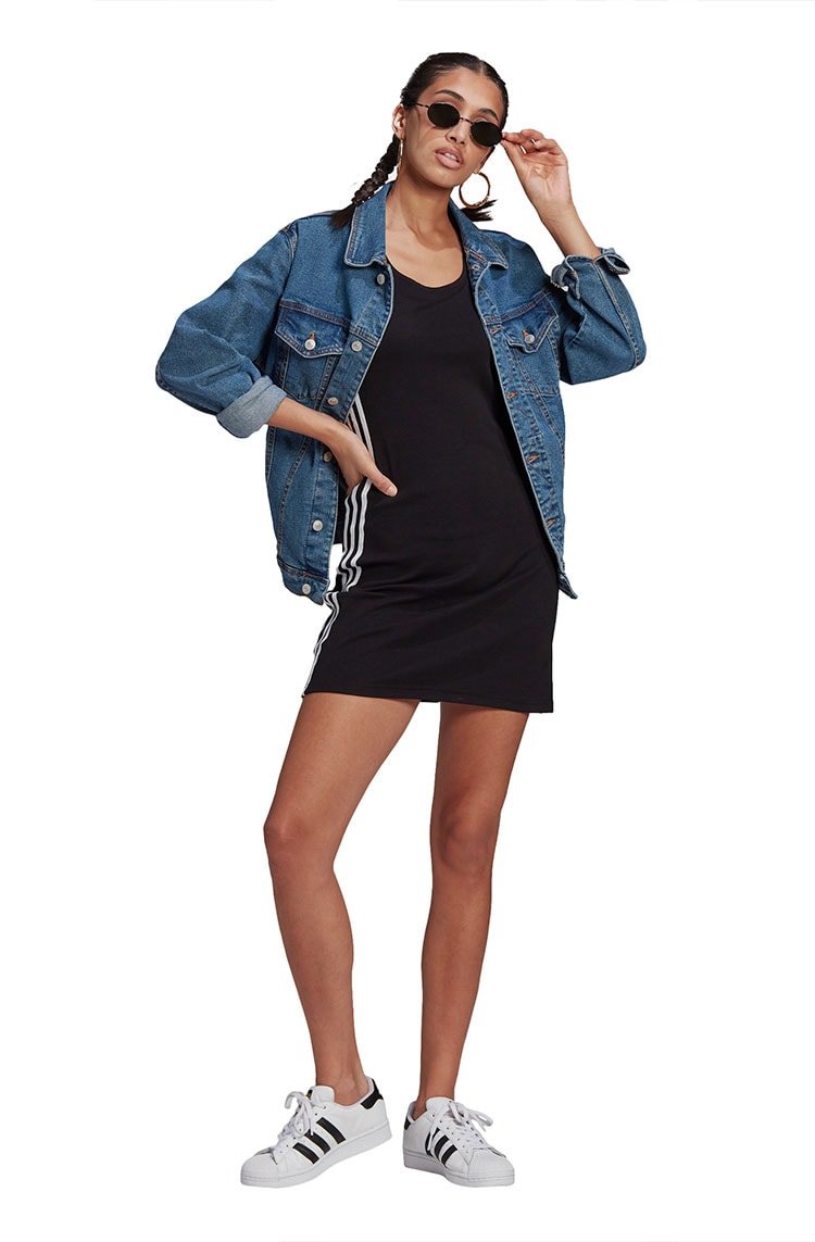 Vestido Adidas Costas Nadador Adicolor Classics Preto/Branco - NewSkull