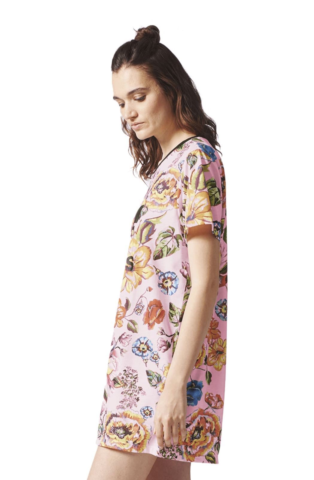 Vestido Adidas Floral L Feminino Rosa - NewSkull