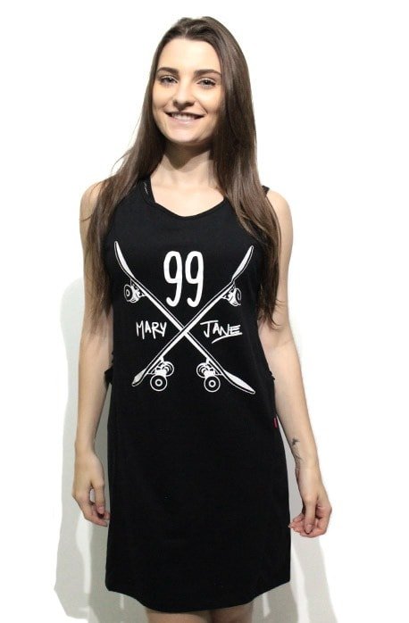 Vestido Machao Mary Laser Feminina Preta - NewSkull