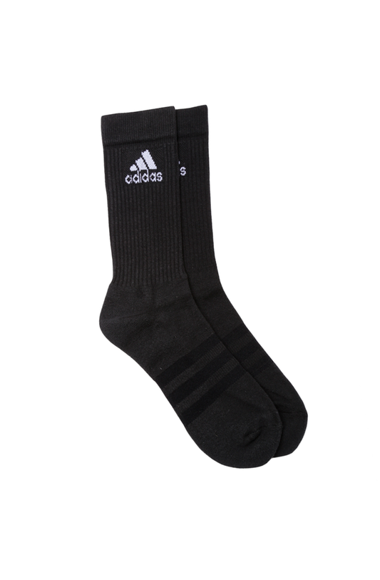 MEIA ADIDAS CREW CUSHION 3S PRETA