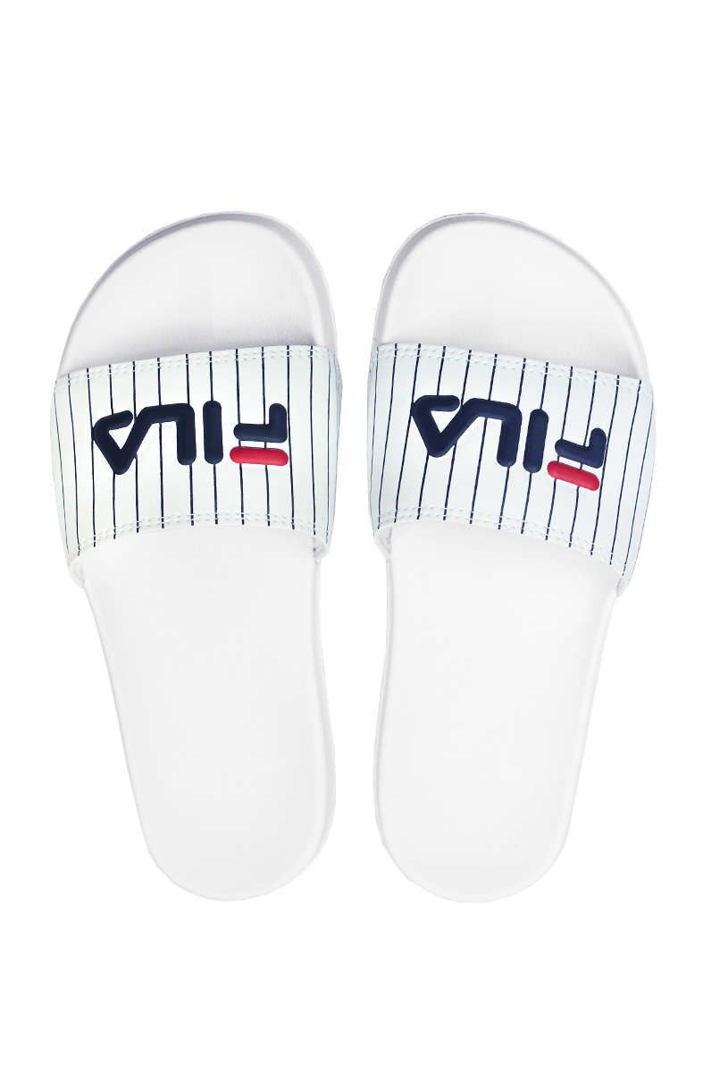 Chinelo Fila Slider Drifter Stripes Feminino Branco