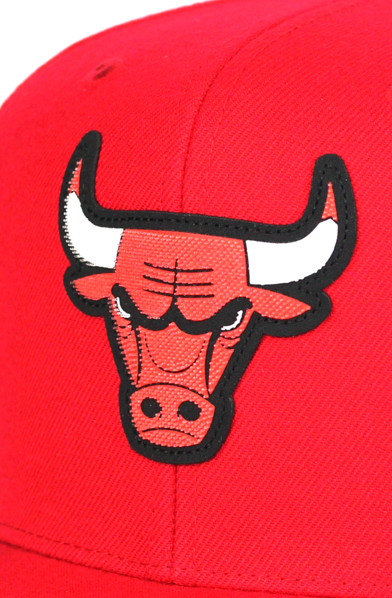 Boné Mitchell and Ness Chicago Bulls Grass Snapback Vermelho