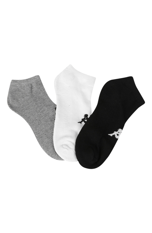 Kit 3 Meias Kappa Show Socks 17 Pto/Bco/Mescla
