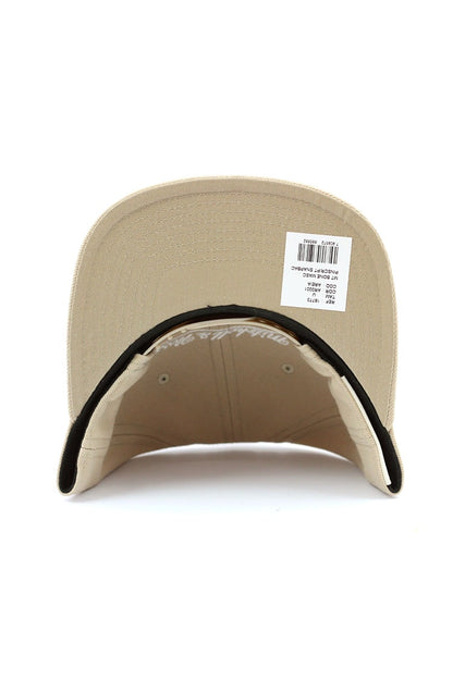 Bone Mitchell and Ness Logo Pinscript Snapback Bege