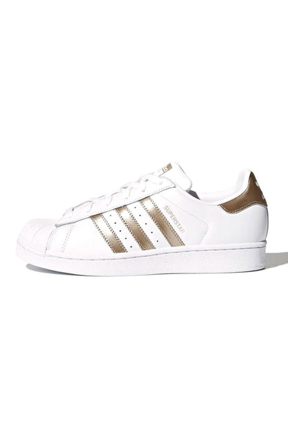 Tênis Adidas Superstar Feminino Branco/Dourado