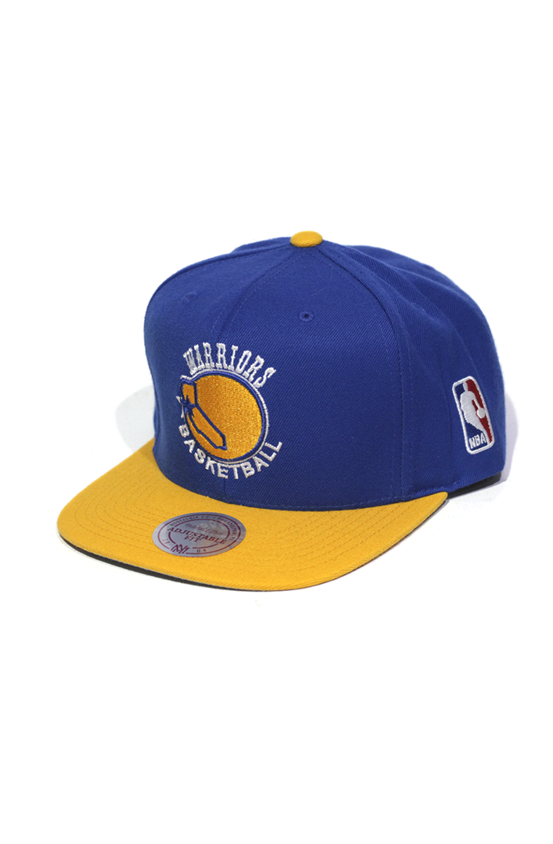Boné Mitchell and Ness Golden State Warriors Logo Snapback Azul