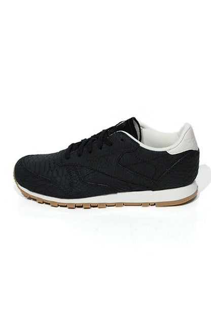 Tênis Reebok Classic Leather Exotics Black/Chalk Feminino Preto