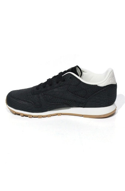Tênis Reebok Classic Leather Exotics Black/Chalk Feminino Preto