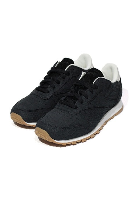 Tênis Reebok Classic Leather Exotics Black/Chalk Feminino Preto