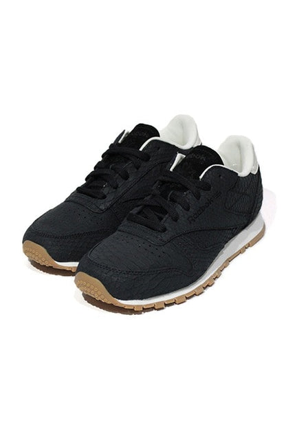 Tênis Reebok Classic Leather Exotics Black/Chalk Feminino Preto