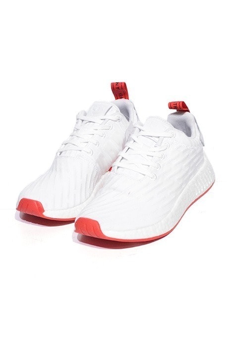 Tênis Adidas NMD R2 Primeknit White/Core Red Branco