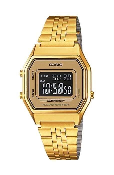 Relógio Casio Vintage Dourado LA680WGA-9BDF