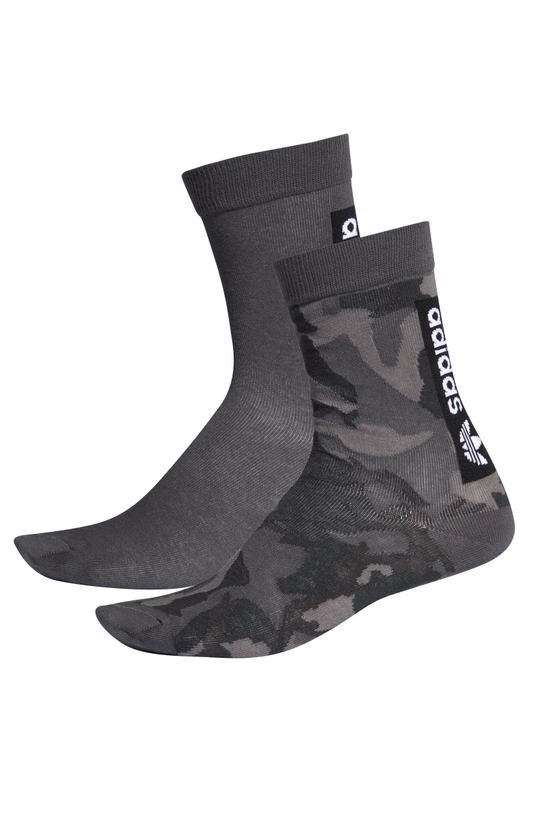 Meia Adidas Camo Crew 2 Pares Cinza