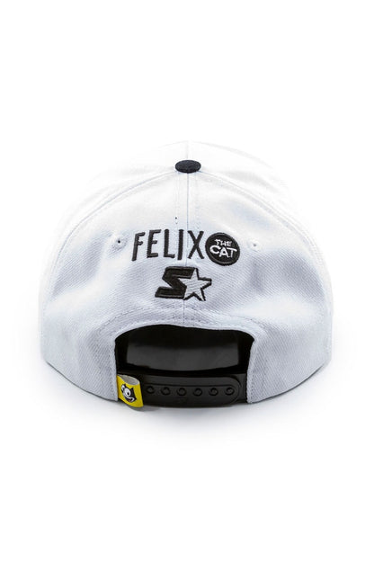 Bone STARTER Collab Felix The Cat Snapback Preto/Branco