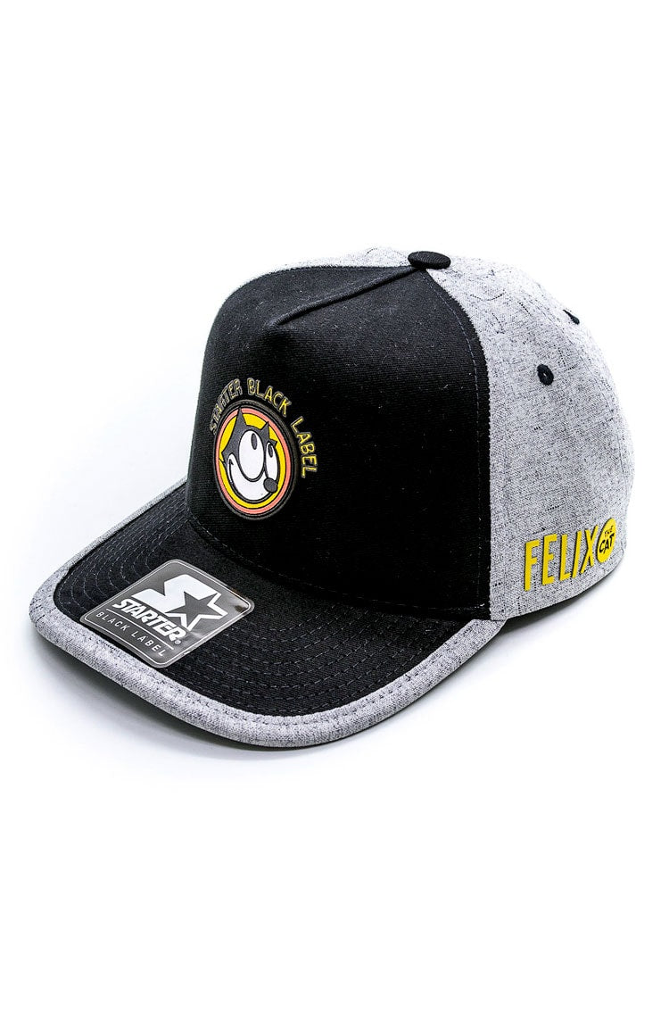 Bone STARTER Collab Felix Snapback Preto/Cinza