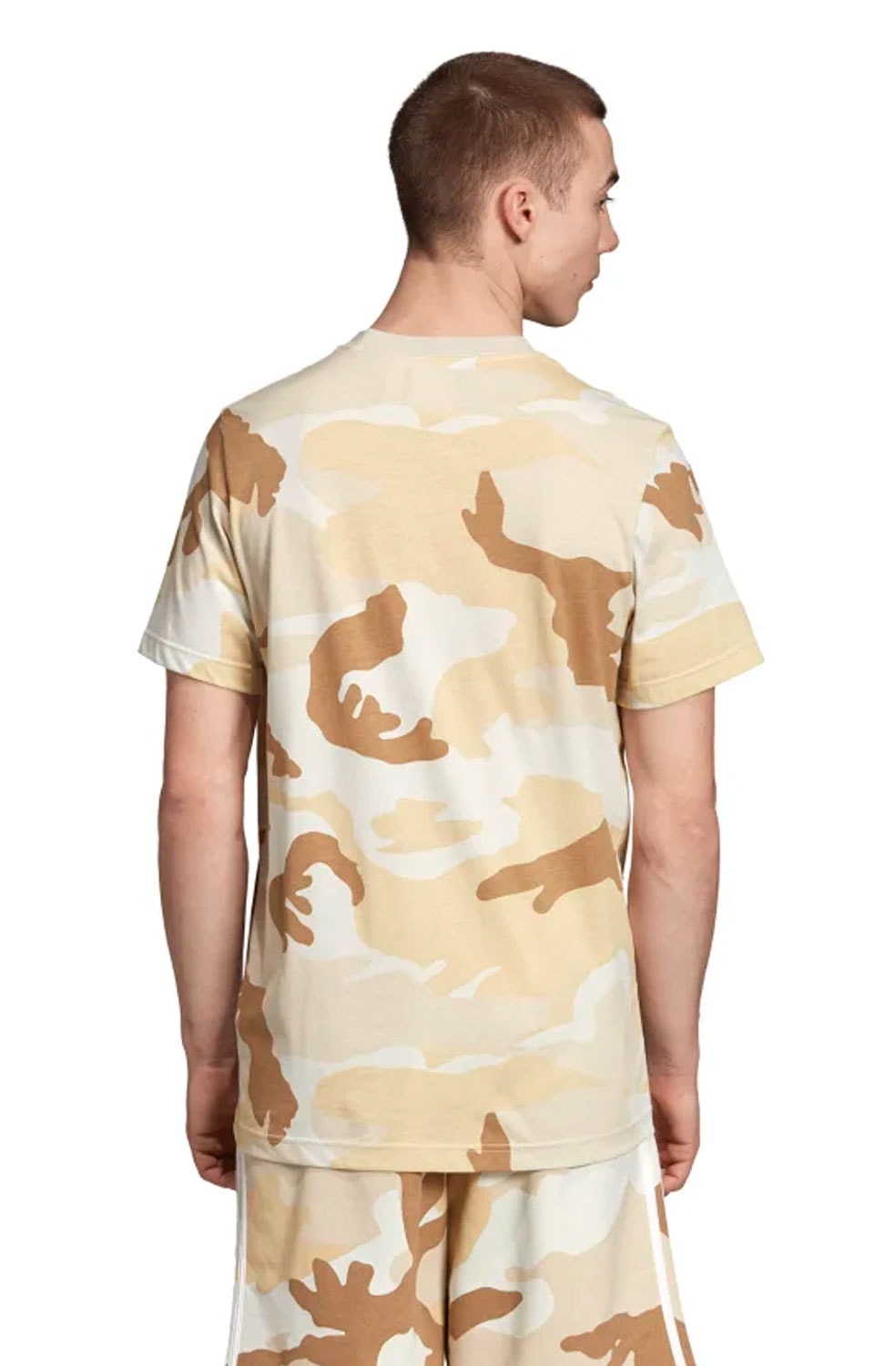 Camiseta ADIDAS Camuflagem Trefol Bege/Marrom
