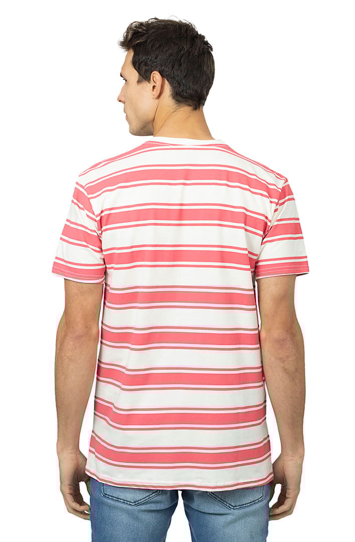 Camiseta STARTER Listrada Branca/Rosa
