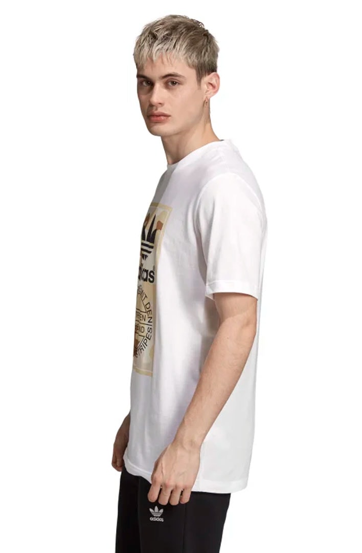 Camiseta Adidas Label Camuflagem Branca/Bege