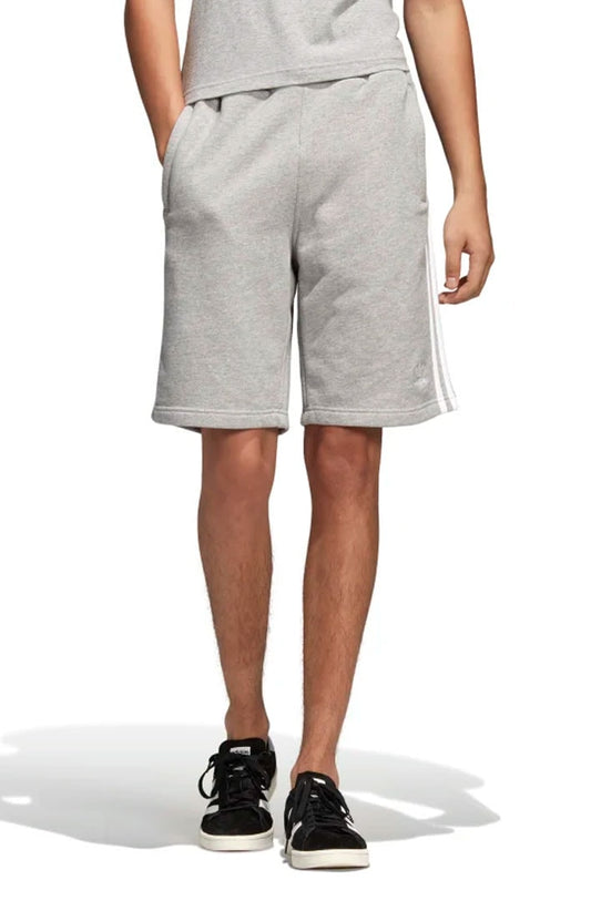 Bermuda Adidas 3 Stripes Cinza/Branca