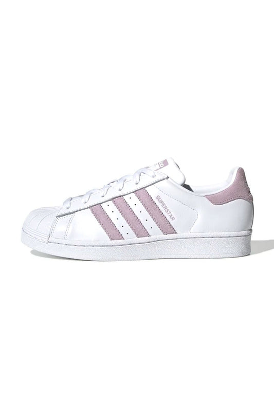Tênis Adidas Superstar Feminino Branco/Rosa