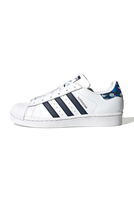 Tênis Adidas Superstar Branco/Azul/Tribal