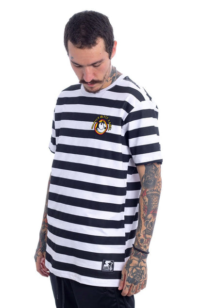 Camiseta STARTER Collab Felix Listrada Branca/Preta