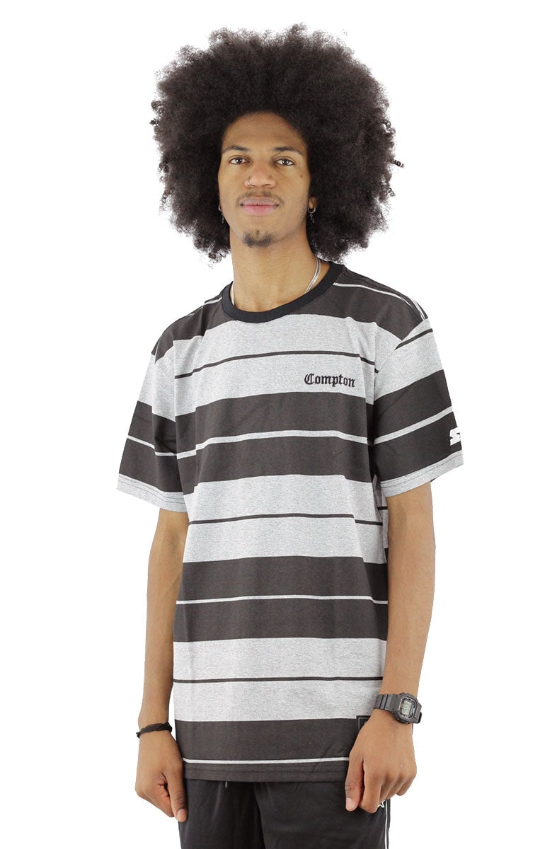Camiseta STARTER Listrada Compton Cinza/Preta
