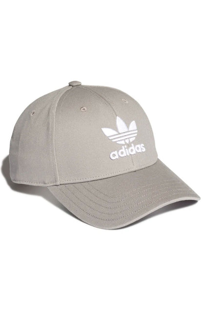Bone Adidas Aba Curva Baseball Trefoil Strapback Cinza/Branco
