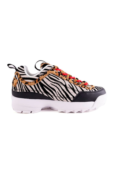 Tênis FILA Disruptor 2 Feminino Animal Print Onça/Zebra
