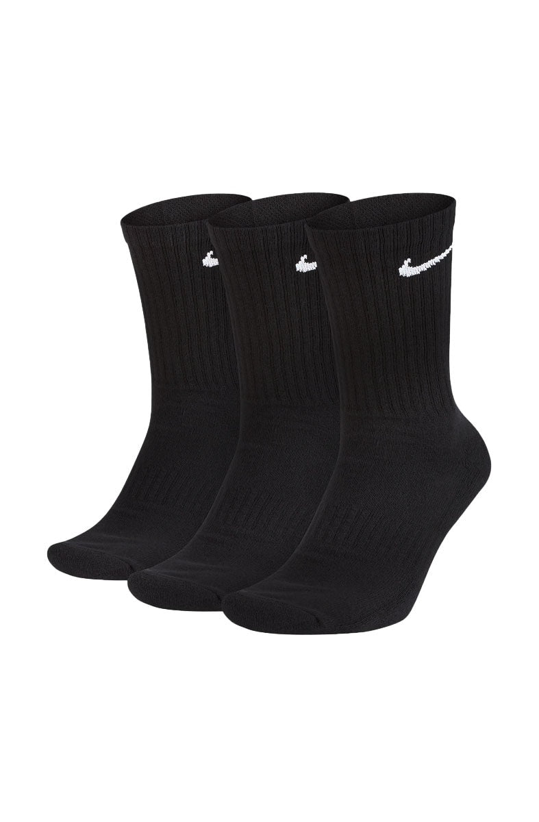 Meia Nike Cano Alto Everyday Cushion Crew (3 pares) Preta