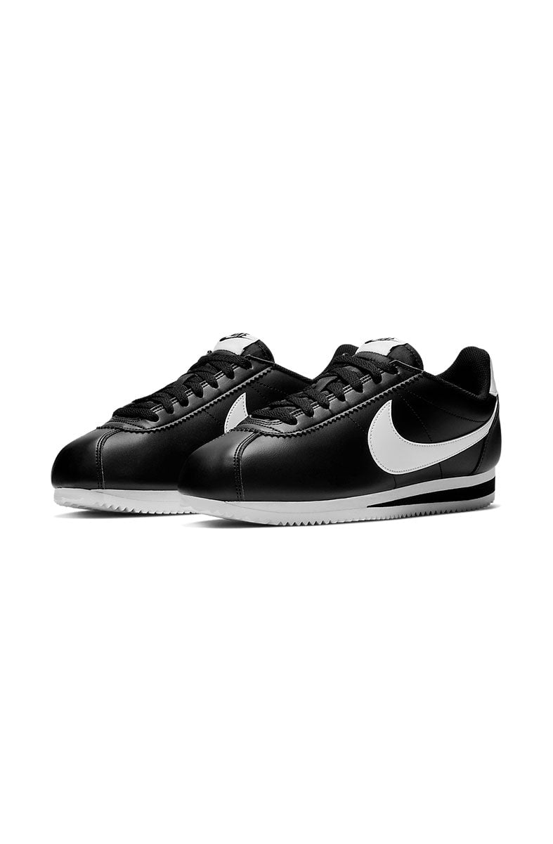 Tênis Nike Classic Cortez Feminino Couro Preto/Branco