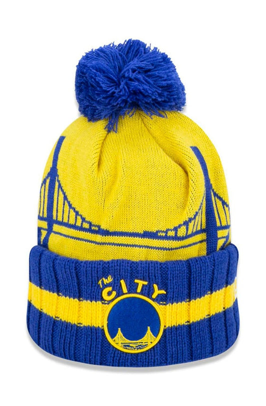 Touca Gorro New Era Golden State Warriors Nba Global Collection  Amarelo/Azul