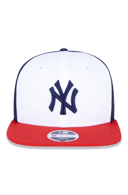 Boné New Era Juvenil 9Fifty Original Fit New York Yankees Mlb  Branco/Marinho