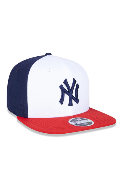 Boné New Era Juvenil 9Fifty Original Fit New York Yankees Mlb  Branco/Marinho